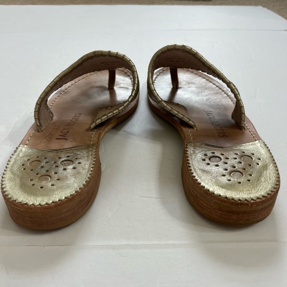 Jack Rogers Jacks Flat Sandals Gold Size 7 - Picture 3 of 8